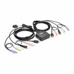 Tripp Lite - Eaton Tripp Lite series 2-Port USB/HD Cable KVM Switch with Audio/Video, Cables and USB Peripheral Sharing - KVM-/Audio-/USB-Swi