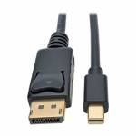 Tripp Lite - Mini DisplayPort to DisplayPort 4K @ 60 Hz Adapter Cable (M/M), 4096 x 2160 (4K x 2K), mDP to DP 1.2, Black, 6 ft - DisplayPort-
