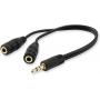 Equip - Audiokabel Splitter 3.5mm 1x St/2x Bu sw Polybeutel