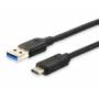 Equip - Kabel USB-A 3.2 -> C St/St 0.25m 3A/20V sw Polybeutel