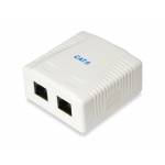 Equip Rj45 Dose 2xrj45 Aufputz Cat6 - Aufputzdose Cat6 2-Port 2x RJ45 UTP RAL 9010 ws Polybeutel