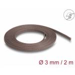 Delock Geflechtschlauch Nagerfest Dehnbar 2m X 3mm Braun - DeLOCK 20896 protecteur de cbles Capuchon de cbles Marron