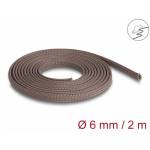 Delock Geflechtschlauch Nagerfest Dehnbar 2m X 6mm Braun - DeLOCK 20897 protecteur de cbles Capuchon de cbles Marron