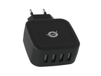 Conceptronic Ladegert 4port 25w Eu, 5v / 5a, Schwarz 4