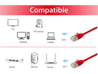 Equip Patchkabel Cat6a S/ ftp 2xrj45 15.00m Rot (sstp) Slim 2