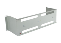 ALLNET 19zbh. Gerätehalter für Hutschiene/ DIN-Rail Geräte, T150mm/ 3HE, Lichtgrau, Frontmontage, 2