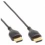 Inline -  HDMI Mini Superslim Kabel A an A, High Speed HDMI Cable with Ethernet, schwarz / gold, 1,5m (17511S)