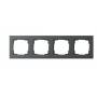 Gira - GIRA 4fach Rahmen E2, Standard 55 Anthrazit 021423 (021423)