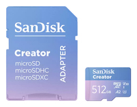 Sandisk - SanDisk Creator MicroSD 512GB (SDSQXAV-512G-GN6MS)