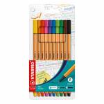 Stabilo - Stabilo Point 88 Fineliner - Assorted Colours, Wallet Of 10