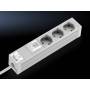 Rittal-werk - - Steckdosenleiste (Rack - einbaufhig) - 3 Ausgangsstecker - 1U - 2 m (7240.120)