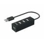 Equip - USB-Hub 4-Port 2.0 ->4x2.0 480Mbps o.Netzteil sw