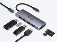 Equip Adapter Usb-c -> Hdmi, 3xusb3.0, Pd, Sd, Tf4k60hz 0.15m Sw 2