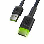 Green Cell - Green Cell KABGC06 USB Kabel 1,2 m USB A USB C Schwarz (KABGC06)