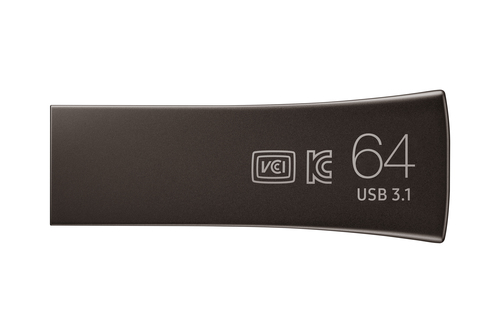 Samsung -USB-Stick 64GB Samsung BAR Plus Titan Gray USB 3.1 retail -Samsung  Hardware/Electronic Grooves.land/Playthek