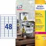 Avery Zweckform - Heavy Duty Laser Labels - Polyesteretiketten - wei - 45,7 x 21,2 mm 960 Etikett(en) (20 Bogen x 48) (L4778-20)