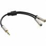 Inline - - Audio-Splitter - Mini-Phone Stereo 3,5 mm (M) - Mini-Phone Stereo 3,5 mm (W) - 15cm - Schwarz (99250)