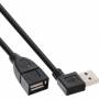 Inline - InLine USB A/USB A M/F 2m 2m USB A USB A Macho Hembra Negro cable USB