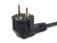 Equip Netzkabel Anschl. Schukon. 1.80m Gewinkelt Schwarz Pol 1