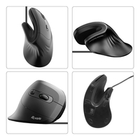 Equip Ergonomische Maus Usb-a/ -c Stecker L+ r 1.80m Schwarz 2