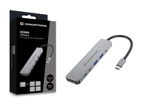 Conceptronic 6-1 Dock Usb-c->hdmi, 2xusb-a, 3xusb-c, + 25cm Gr 6