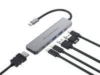 Conceptronic 6-1 Dock Usb-c->hdmi, 2xusb-a, 3xusb-c, + 25cm Gr 4