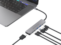 Conceptronic 6-1 Dock Usb-c->hdmi, 2xusb-a, 3xusb-c, + 25cm Gr 5