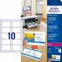 Avery Zweckform - Zweckform Quick&Clean C32016-10 - Visitenkarten mit glatten Kanten - ultra wei - 220 g/m2 - 100 Stck. (10 Bogen x 10) (C3