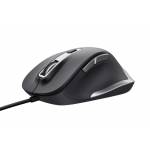 Trust Computer - Fyda Comfort - Maus - eco - Fr Rechtshnder - optisch - 6 Tasten - kabelgebunden - USB2.0 - Schwarz (24728)