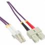 Inline - - Patch-Kabel - LC Multi-Mode (M) - bis - SC multi-mode (M) - 7,5m - Glasfaser - 50/125 Mikrometer - OM4 - halogenfrei - Violett
