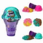 Kinetic Sand: Spin Master -Cono Gelato (assortimento) - Kinetic Sand Scents, contenedor cnico para helado de 113 g con dos colores de Scents totalmente natural (los estilos pueden variar)