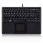 Perixx - PERIBOARD-510H Plus - Super-Mini - Tastatur - mit Touchpad - USB [DE-Version, German Keyboard]