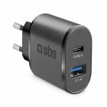 Sbs - Reiselader 10W USB/USB-C schwarz