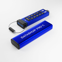 Istorage - datAshur Pro+C 512GB USB-C / Alu / Military Grade, XTS-AES 256-bit HW encryption, FIPS 140-2 L3 / Waterproof / boot delay future