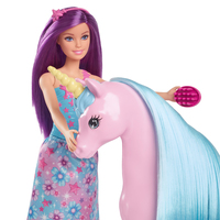 Barbie Fantasy Doll & Unicorn Toy Set 4