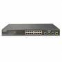 Planet - Planet FGSW-1816HPS Managed network switch L2 Fast Ethernet (10/100) Power over Ethernet (PoE) Black network switch
