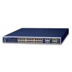 Planet - PLANET GS-4210-24P4C network switch Managed L2/L4 Gigabit Ethernet (10/100/1000) Power over Ethernet (PoE) 1U Blue