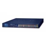 Planet - PLANET FGSW-2622VHP - Switch - nicht verwaltet - 24 x 10/100 (PoE+) + 2 x Kombi-Gigabit-SFP - an Rack montierbar - PoE+ (FGSW-26