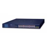 Planet - PLANET GSW-2620VHP - Switch - 24 x 10/100/1000 (PoE+) + 2 x Gigabit SFP - Desktop, an Rack montierbar - PoE+ (GSW-2620VHP)