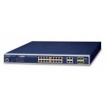 Planet - GS-4210-16P4C gemanaged L2+ Gigabit Ethernet (10/100/1000) Energie ber Ethernet (PoE) Untersttzung 1U Schwarz Netzwe