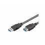 Microconnect - - USB-Verl�ngerungskabel - USB Typ A (W) zu USB Typ A (M) - USB 3.0 - 2 m - Schwarz