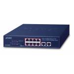 Planet - FSD-1008HP ungemanaged Fast Ethernet (10/100) Energie ber Ethernet (PoE) Untersttzung 1U Schwarz Netzwerk-Switch (FS