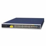 Planet - PLANET IGS-6325-24P4X Netzwerk-Switch Managed L3 Gigabit Ethernet (10/100/1000) Power over Ethernet (PoE) 1U Schwarz - Blau (IGS