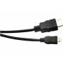 Exertis Connect - Micro HDMI cable, high speed with Ethernet, gold-plated, HDMI St. A / HDMI Micro St. D, 5.0 m connection cable for transmission v
