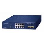 Planet 8-port Web Smart Switch Gs-2210-8t2s - PLANET 8-Port 10/100/1000T + 2-Port Managed L2 Gigabit Ethernet (10/100/1000) Blue