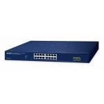 Planet 16-port Web Smart Switch Gs-2210-16t2s - PLANET 16-Port 10/100/1000T + 2-Port Managed L2 Gigabit Ethernet (10/100/1000) Blue