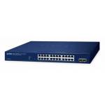Planet 24-port Web Smart Switch Gs-2210-24t2s - PLANET 24-Port 10/100/1000T + 2-Port Managed L2 Gigabit Ethernet (10/100/1000) Blue