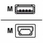 Zebra - -USB 电缆-4 针 USB A 型 (M)-迷你 USB B 型 (M) (AT17010-1)