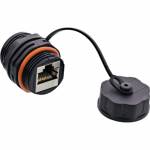 Inline - Patchkabelkupplung Cat.6A - wasserdicht IP68 - Kupplung f�r industrielle Anwendungen - mit Staubkappe (699990U)