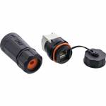 Inline - Patchkabelbuchse Set RJ45 Cat.6A - wasserdicht IP68 - f�r industrielle Anwendungen - mit Staubkappe (69990R)